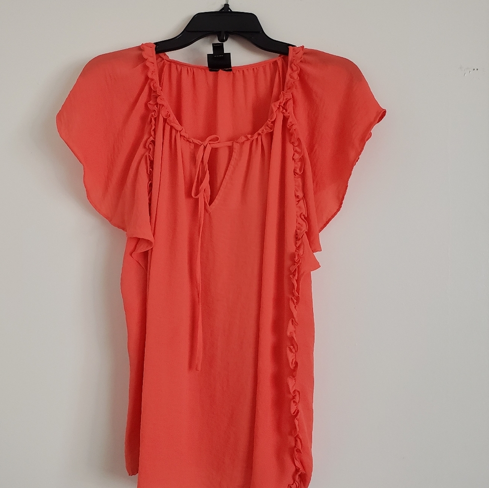 WORTHINGTON WOMENS PERFECT BLOUSE SIZE M COLOR CORAL.